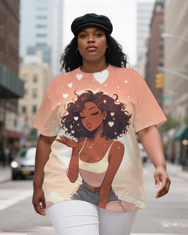 black girl Women's Plus Size T-shirts