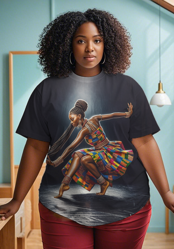 black girl Women's Plus Size T-shirts
