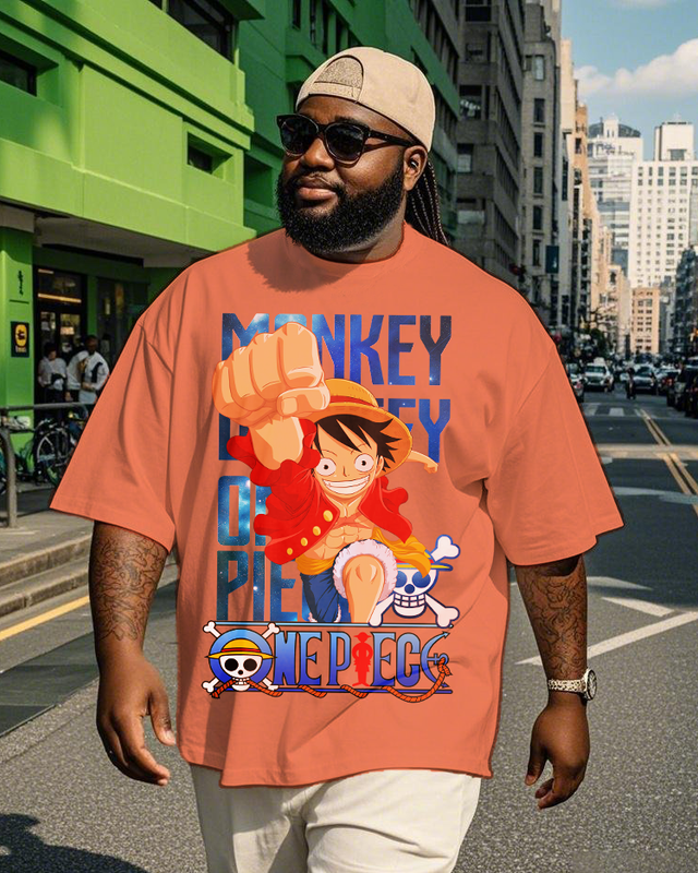 One Piece  Men's Plus Size Short Sleeve T-Shirt