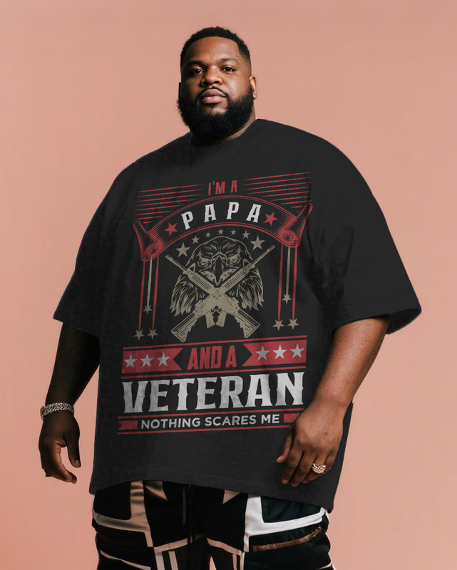 War - themed Silhouettes  Men's Plus Size Short Sleeve T-Shirt