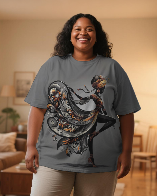 black girl Women's Plus Size T-shirts