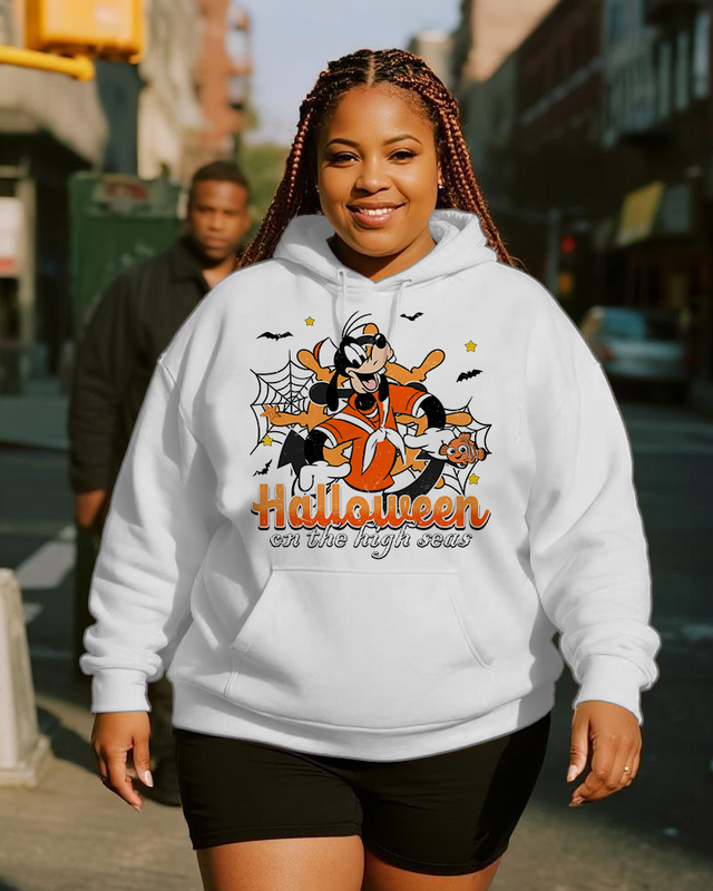 Women's Plus Size  Long Sleeve Hoodie