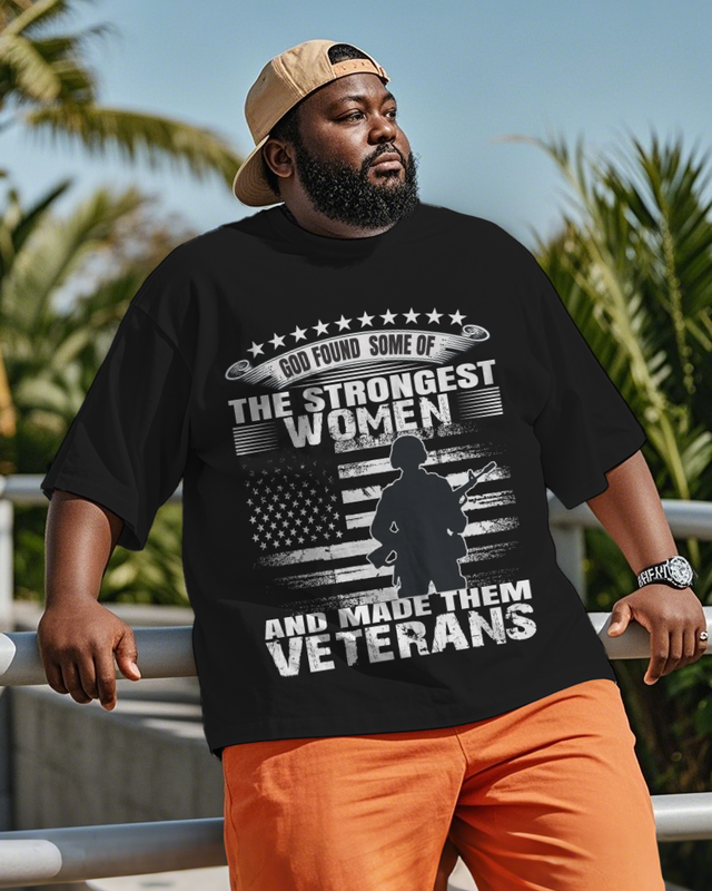 War - themed Silhouettes  Men's Plus Size Short Sleeve T-Shirt