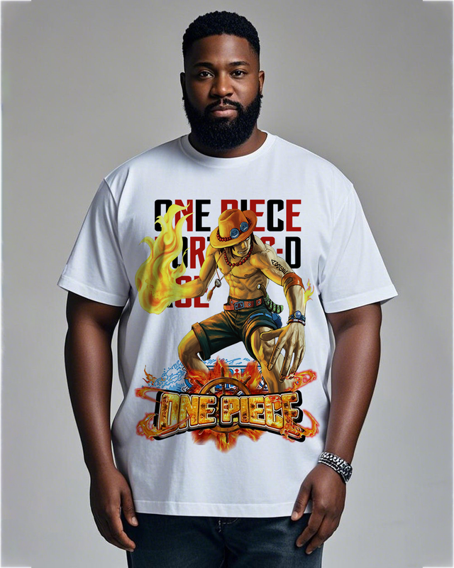 One Piece  Men's Plus Size Short Sleeve T-Shirt