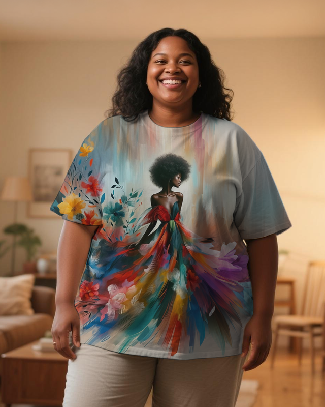 black girl Women's Plus Size T-shirts