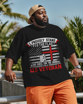 War - themed Silhouettes  Men's Plus Size Short Sleeve T-Shirt