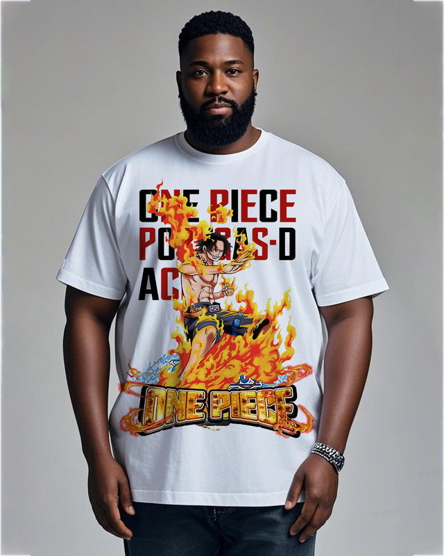 One Piece  Men's Plus Size Short Sleeve T-Shirt