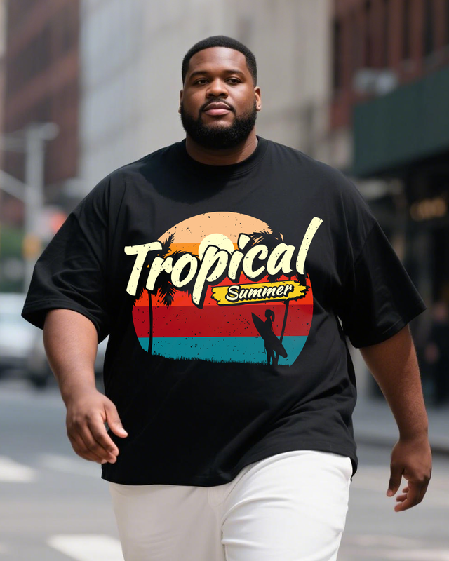 Men's Plus Size Short Sleeve T-Shirt