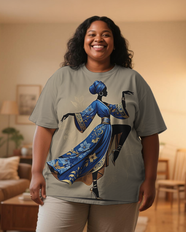 black girl Women's Plus Size T-shirts