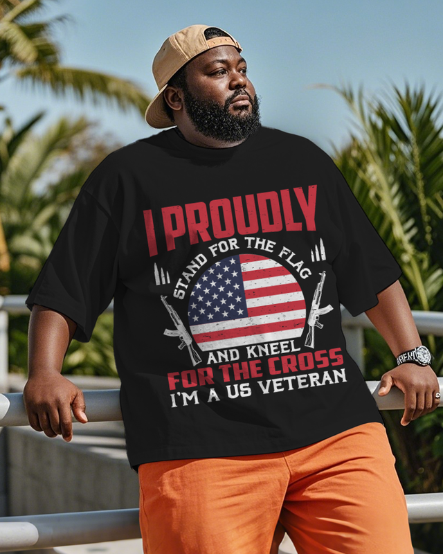 War - themed Silhouettes  Men's Plus Size Short Sleeve T-Shirt