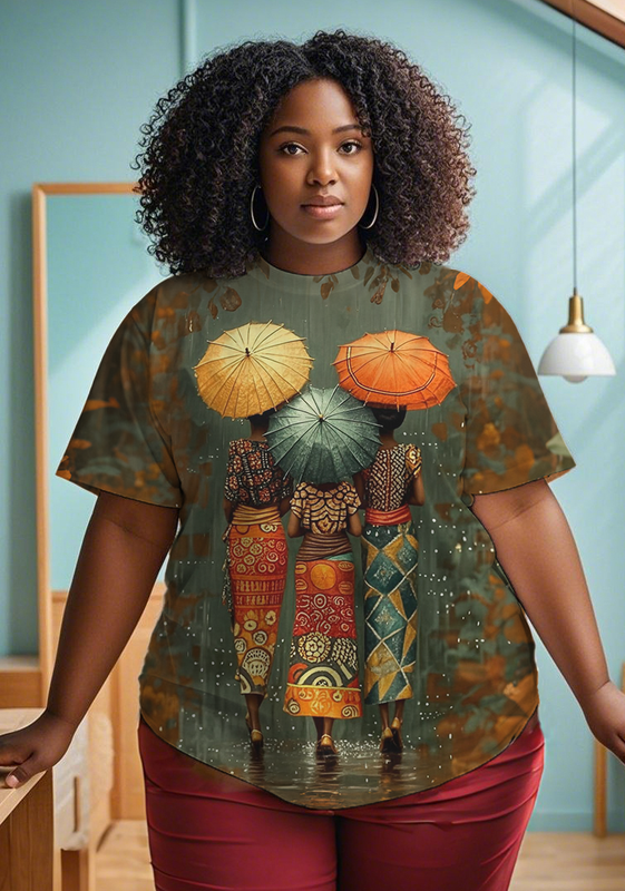 black girl Women's Plus Size T-shirts