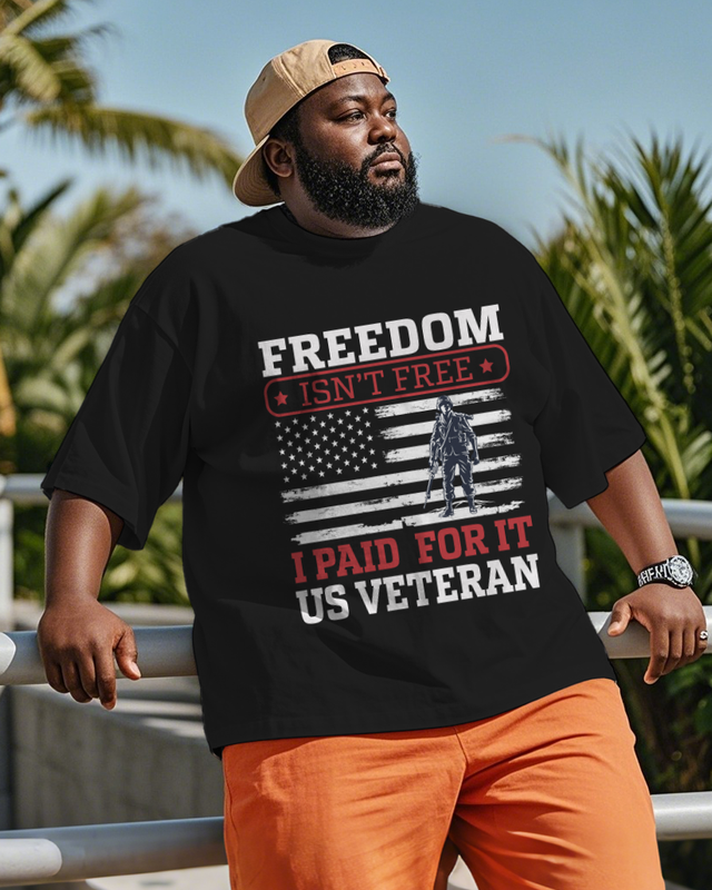 War - themed Silhouettes  Men's Plus Size Short Sleeve T-Shirt