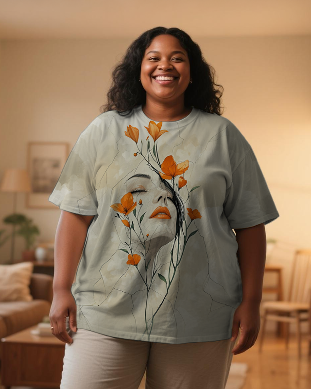 black girl Women's Plus Size T-shirts