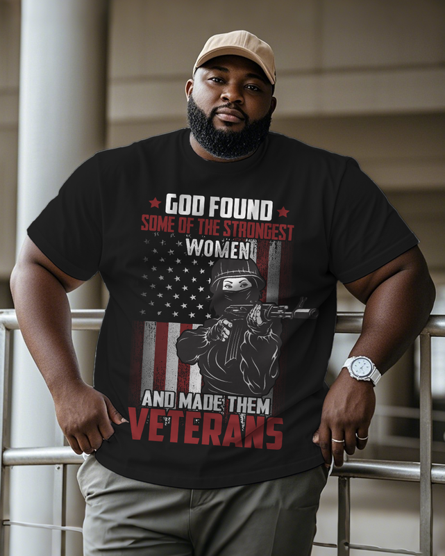 War - themed Silhouettes  Men's Plus Size Short Sleeve T-Shirt