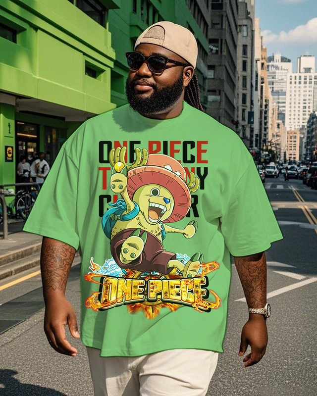 One Piece  Men's Plus Size Short Sleeve T-Shirt
