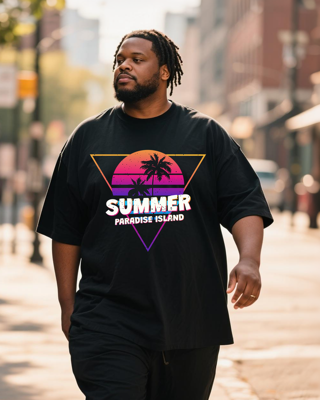 Men's Plus Size Short Sleeve T-Shirt