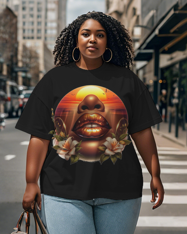 black girl Women's Plus Size T-shirts