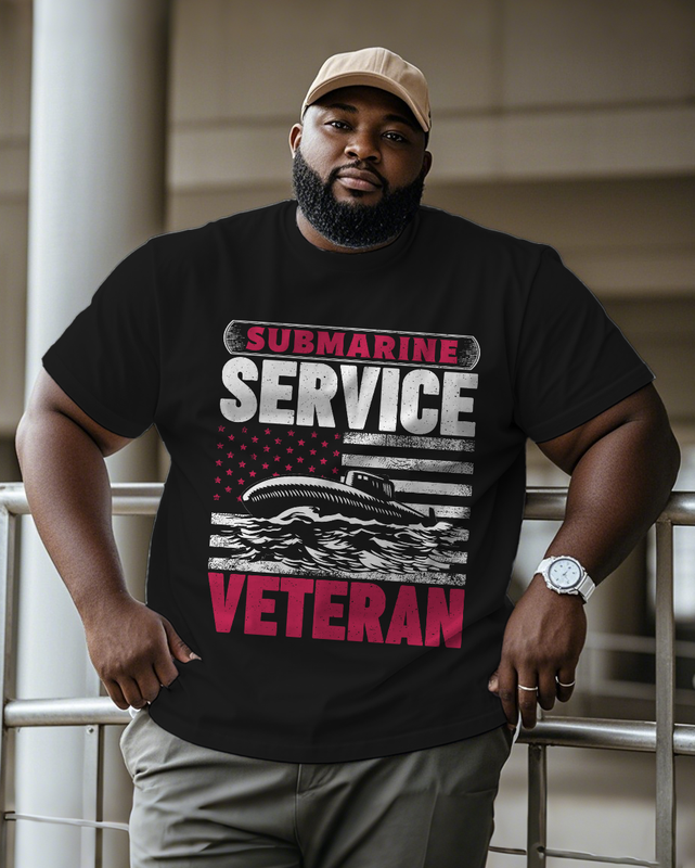 War - themed Silhouettes  Men's Plus Size Short Sleeve T-Shirt