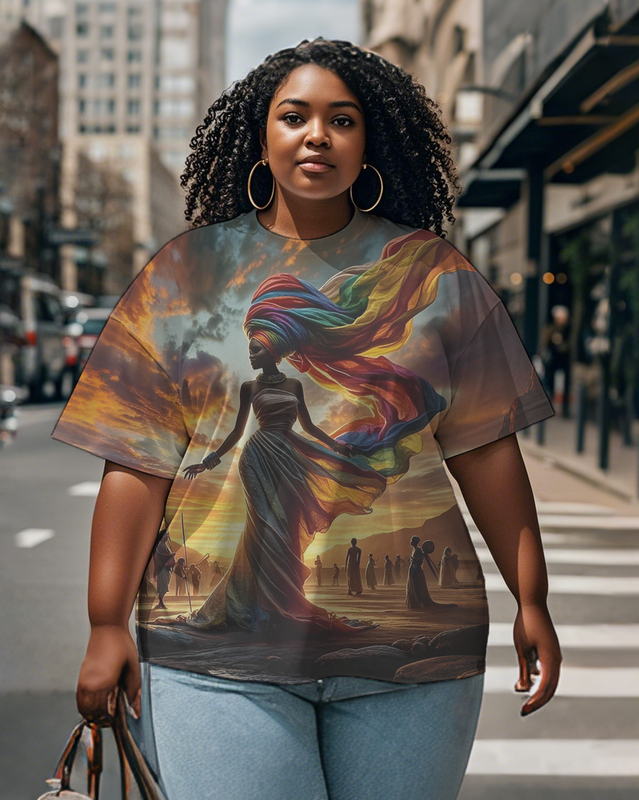 black girl Women's Plus Size T-shirts