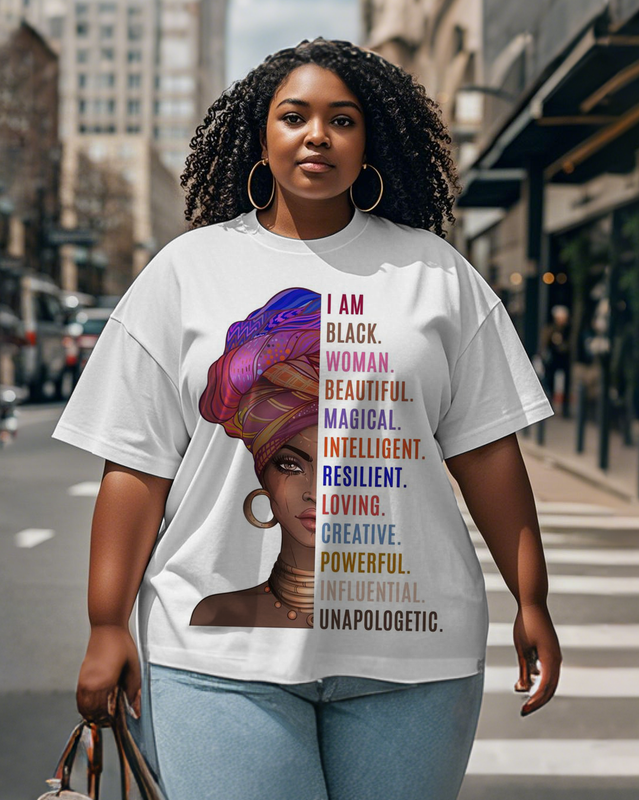 black girl Women's Plus Size T-shirts