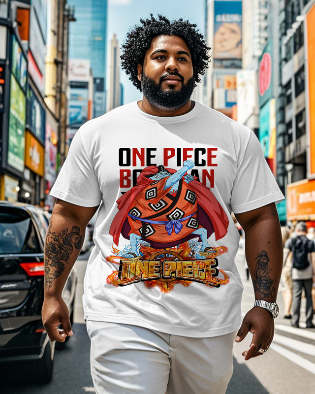One Piece  Men's Plus Size Short Sleeve T-Shirt