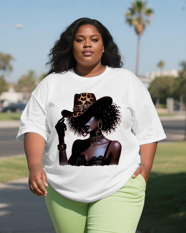 black girl Women's Plus Size T-shirts