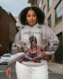 Women's Plus Size  Long Sleeve Hoodie