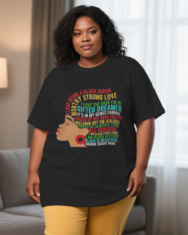 black girl Women's Plus Size T-shirts