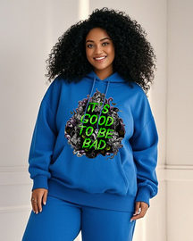 Women's Plus Size  Long Sleeve Hoodie
