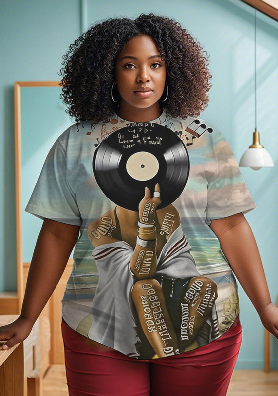 black girl Women's Plus Size T-shirts
