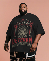 War - themed Silhouettes  Men's Plus Size Short Sleeve T-Shirt
