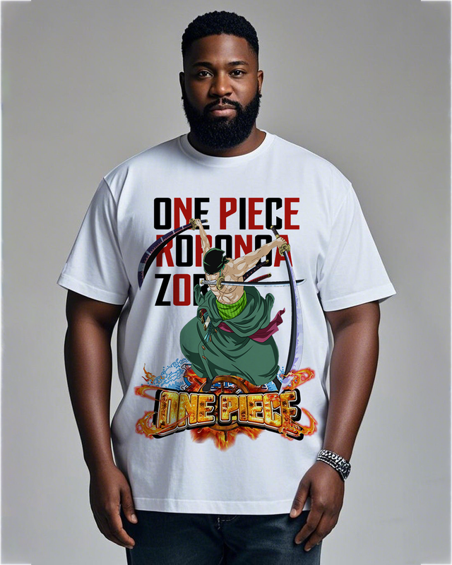 One Piece  Men's Plus Size Short Sleeve T-Shirt