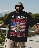 War - themed Silhouettes  Men's Plus Size Short Sleeve T-Shirt