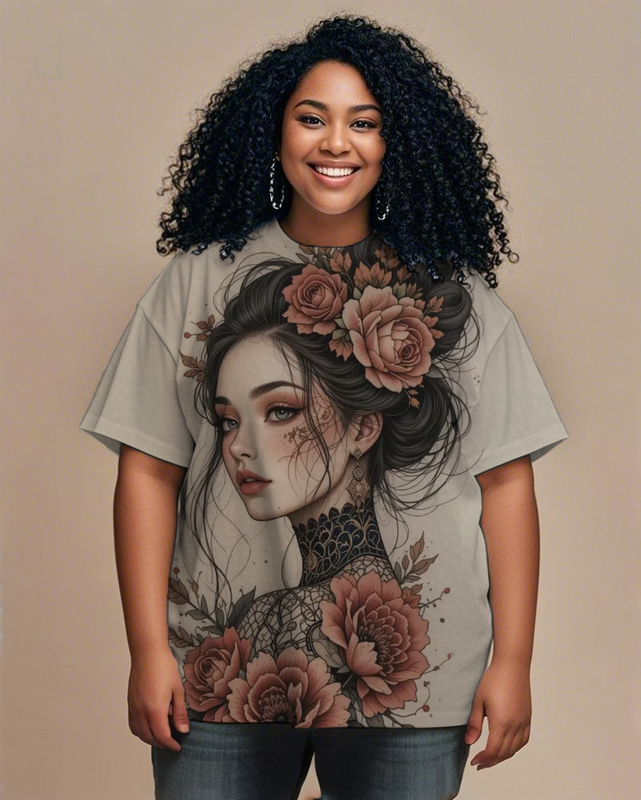 black girl Women's Plus Size T-shirts