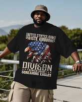 War - themed Silhouettes  Men's Plus Size Short Sleeve T-Shirt