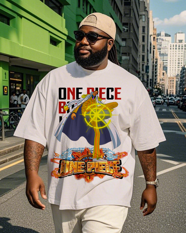 One Piece  Men's Plus Size Short Sleeve T-Shirt