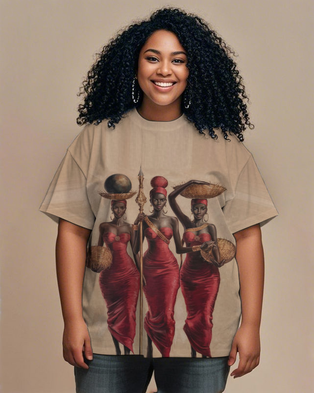 black girl Women's Plus Size T-shirts