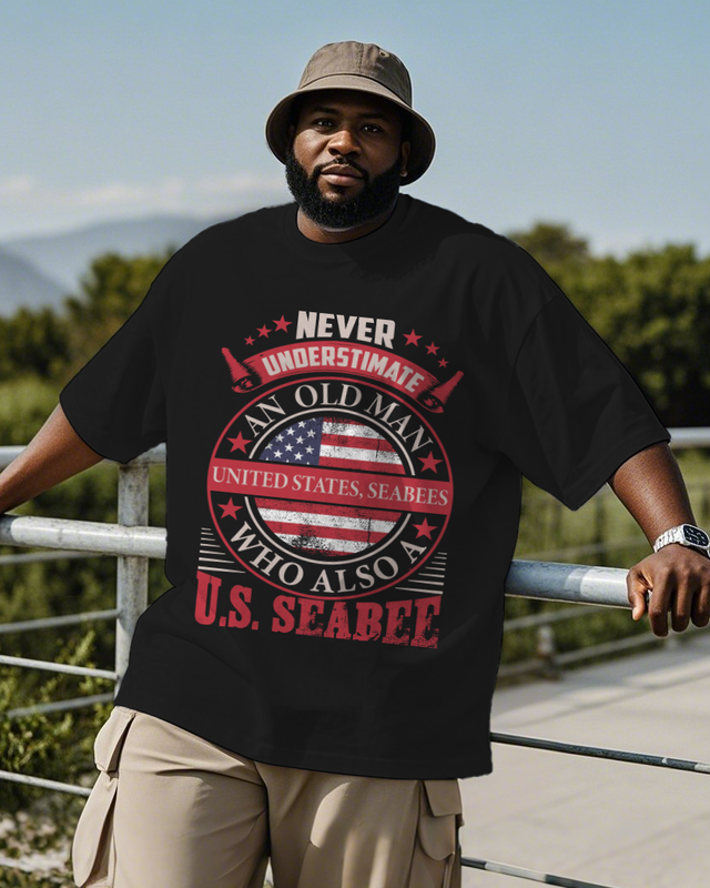 War - themed Silhouettes  Men's Plus Size Short Sleeve T-Shirt