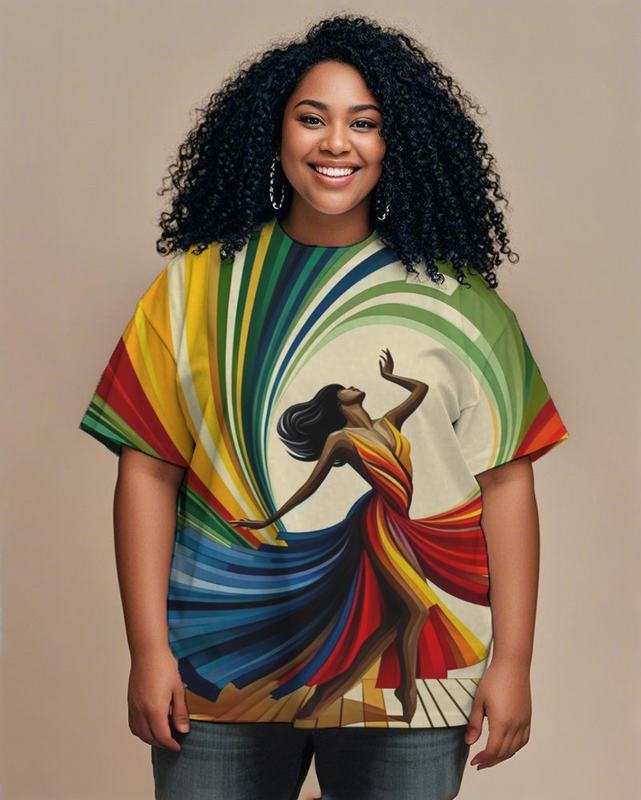 black girl Women's Plus Size T-shirts