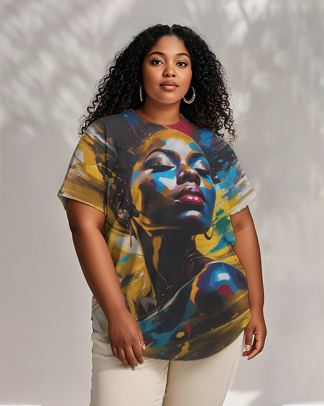 black girl Women's Plus Size T-shirts