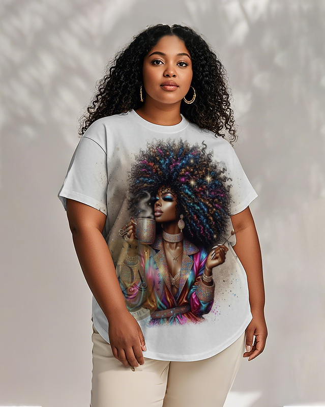 black girl Women's Plus Size T-shirts