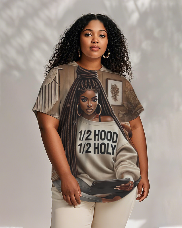 black girl Women's Plus Size T-shirts
