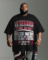War - themed Silhouettes  Men's Plus Size Short Sleeve T-Shirt