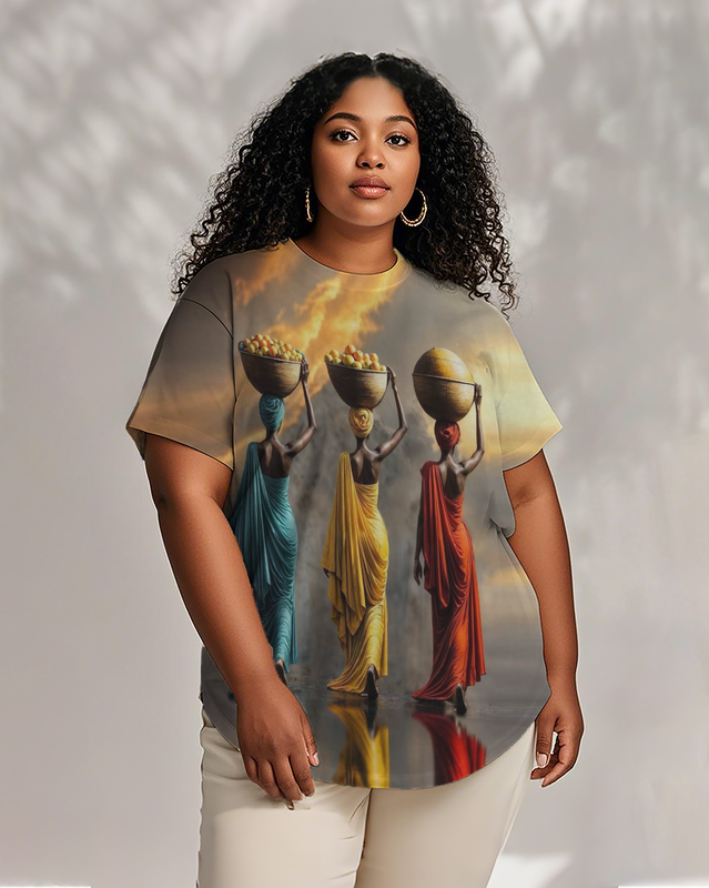 black girl Women's Plus Size T-shirts