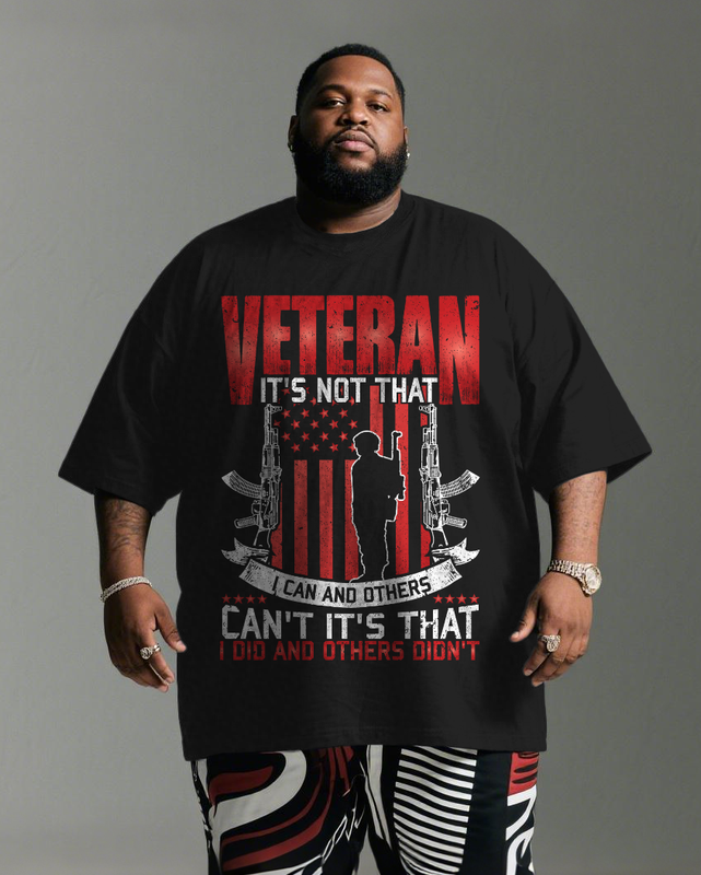 War - themed Silhouettes  Men's Plus Size Short Sleeve T-Shirt