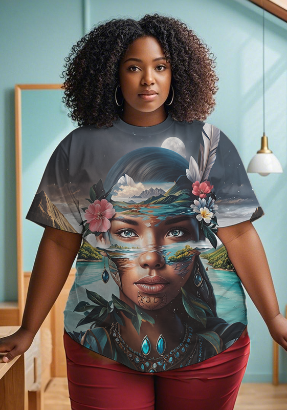 black girl Women's Plus Size T-shirts