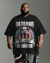 War - themed Silhouettes  Men's Plus Size Short Sleeve T-Shirt