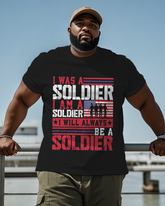 War - themed Silhouettes  Men's Plus Size Short Sleeve T-Shirt