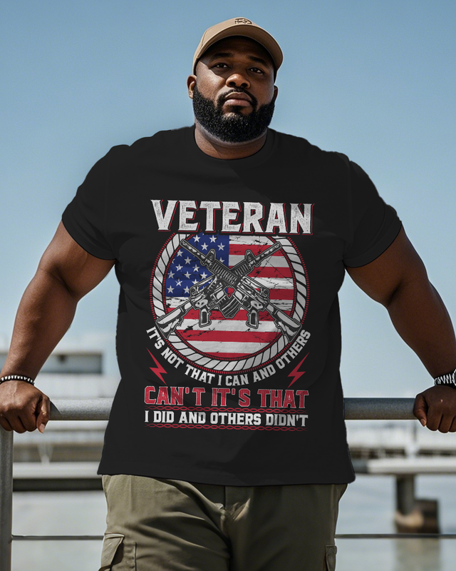 War - themed Silhouettes  Men's Plus Size Short Sleeve T-Shirt