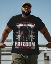 War - themed Silhouettes  Men's Plus Size Short Sleeve T-Shirt